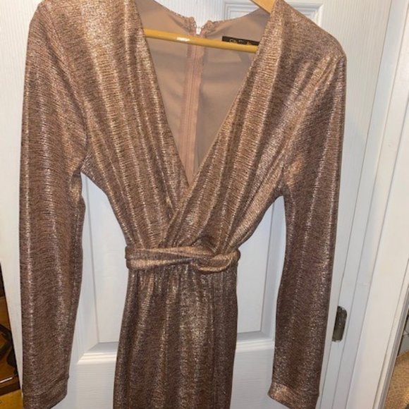 ROSE GOLD KIMONO-Style Cocktail Dress - Picture 2 of 6